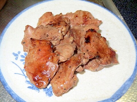ハツの黒こしょう焼き